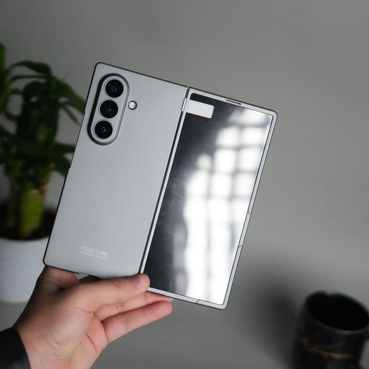 Galaxy Z Fold 7 Matte Hard Case with Front Glass Cover | Slim Shockproof Fold Care Edition