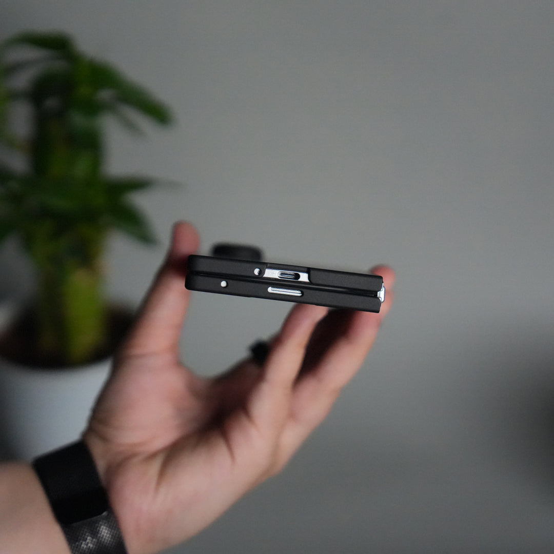 Galaxy Z Fold 7 Matte Hard Case with Front Glass Cover | Slim Shockproof Fold Care Edition