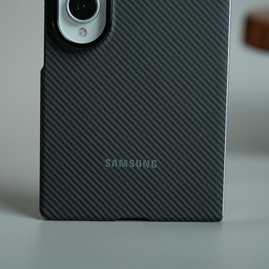 FRATO Z Fold 8 Series Carbon Fiber Texture Magnetic Case for Galaxy Z Fold 8 | With Tempered Glass Screen Protector