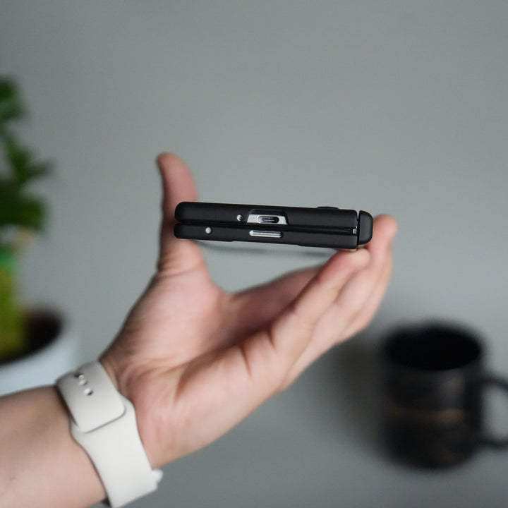 Galaxy Z Fold 7 ELVEV Hinge Protection Kickstand+Screen Protector Stylus Pen Folding Case Cover