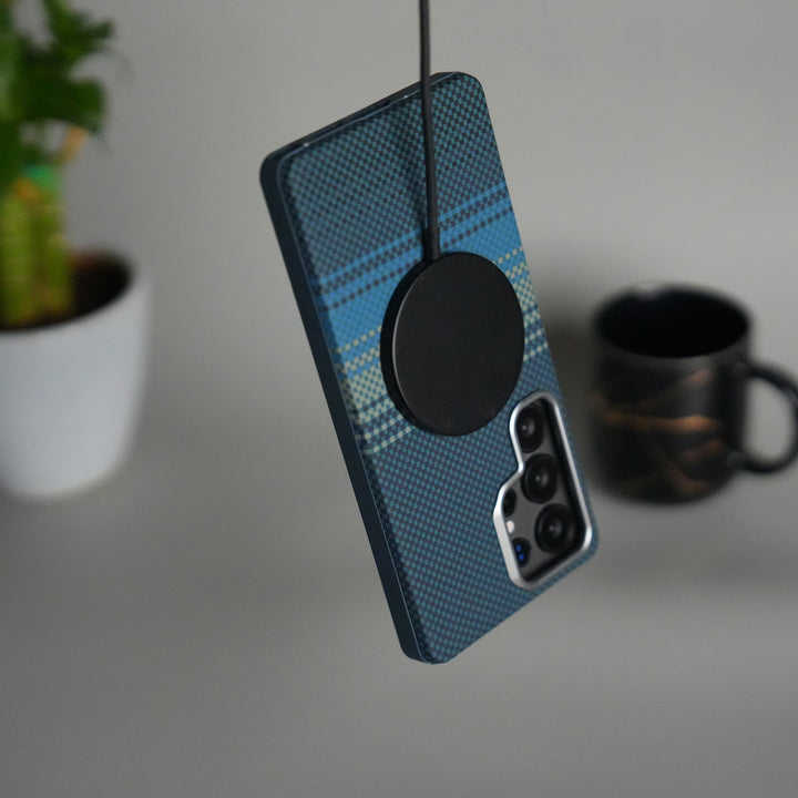 Galaxy S25 Ultra Detachable Back Panel MagSafe Case | 2-in-1 Hybrid Cover with Replaceable Design | GreenBlue