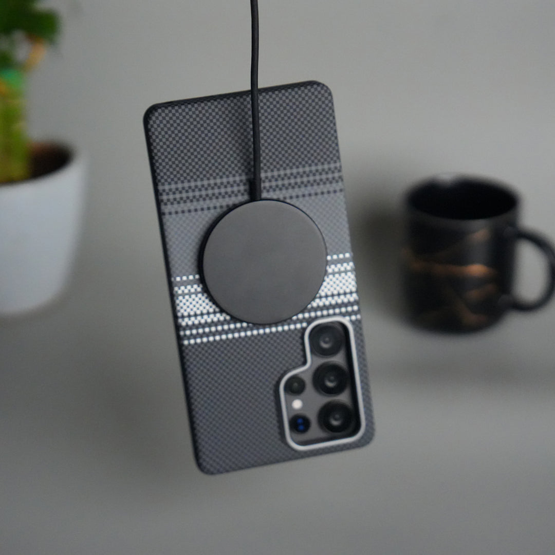 Galaxy S25 Ultra Detachable Back Panel MagSafe Case | 2-in-1 Hybrid Cover with Replaceable Design | GrayWhite