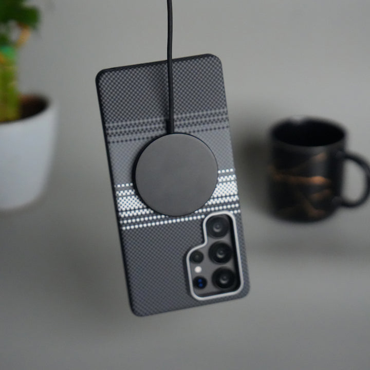 Galaxy S25 Ultra Detachable Back Panel MagSafe Case | 2-in-1 Hybrid Cover with Replaceable Design | GrayWhite