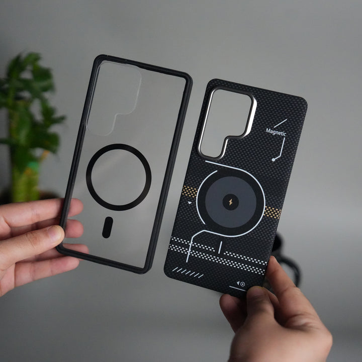 Galaxy S24 Ultra Detachable Back Panel MagSafe Case | 2-in-1 Hybrid Cover with Replaceable Design | PowerMag