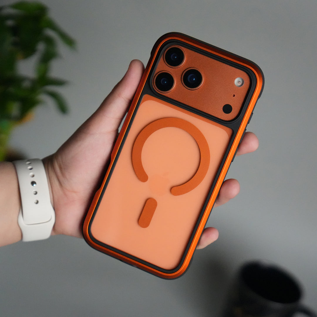 iPhone 17 Pro Transparent MagSafe Bumper Case | Metal Frame Shockproof Cover | Slim Crystal Clear Back