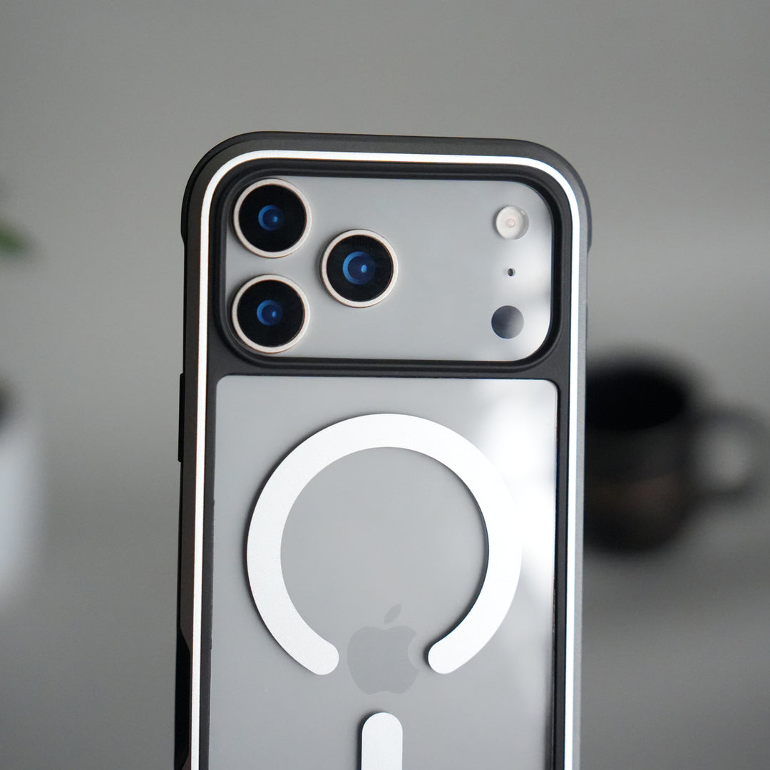 iPhone 17 Pro Transparent MagSafe Bumper Case | Metal Frame Shockproof Cover | Slim Crystal Clear Back