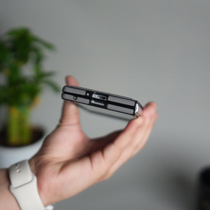 Galaxy Z Fold 7 Premium Leather MagSafe Case | Strong Magnetic Ring | Shockproof Back Cover with Luxe PU Leather Finish