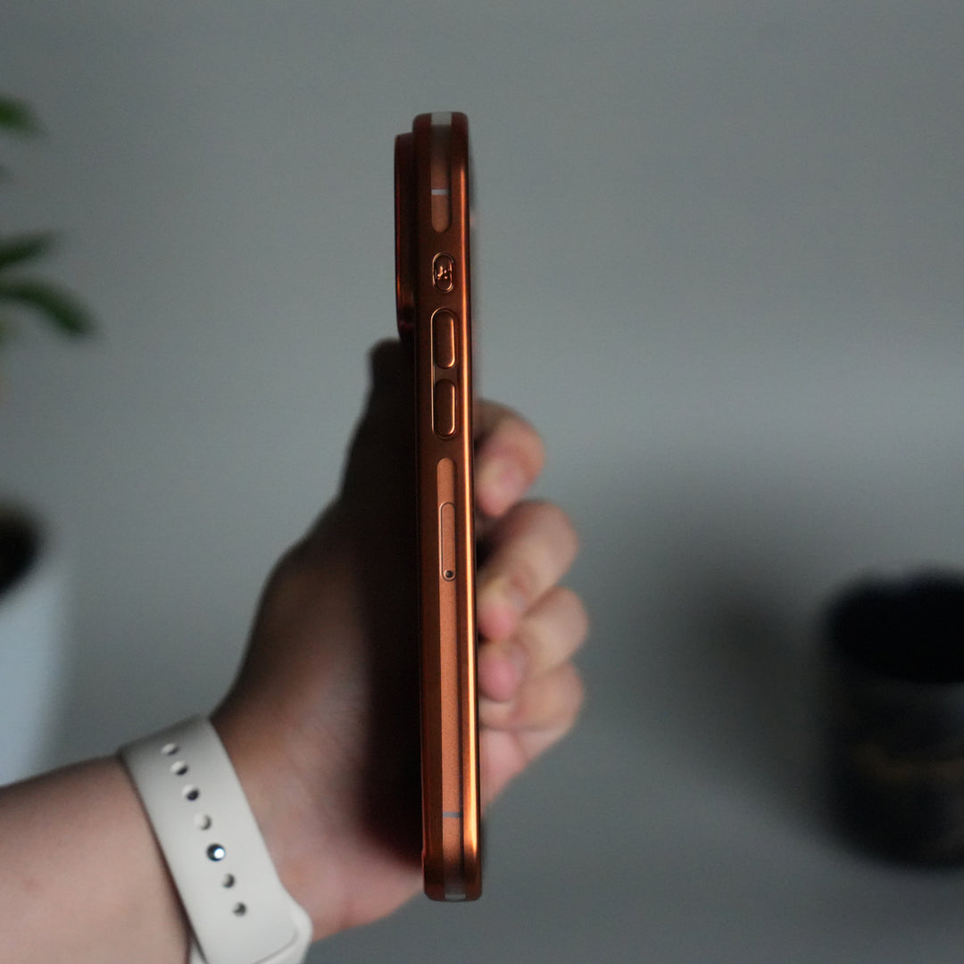 iPhone 17 Pro Transparent Side Chrome Electroplated Plated Magnetic Clear Back Case Covers