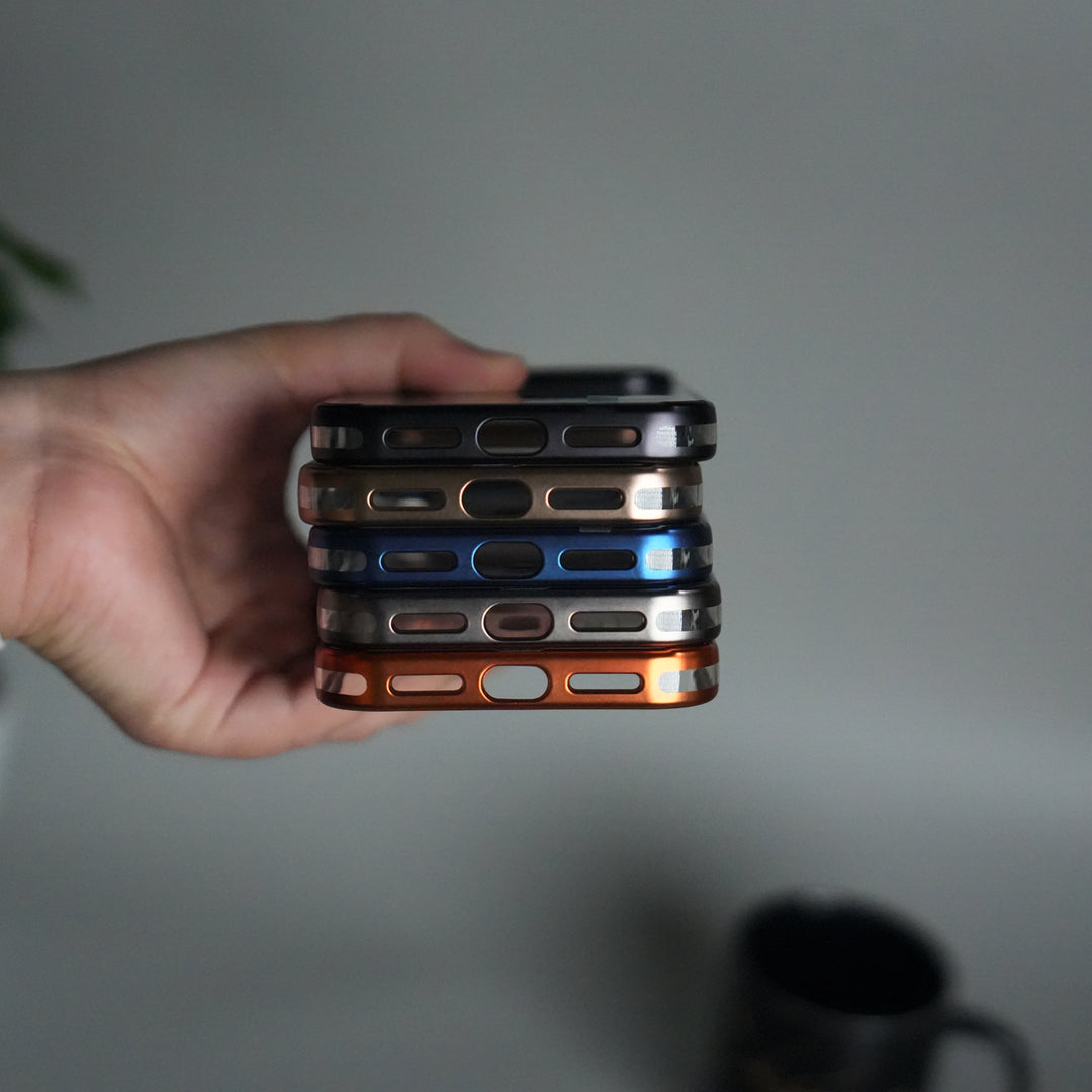 iPhone 17 Pro Transparent Side Chrome Electroplated Plated Magnetic Clear Back Case Covers