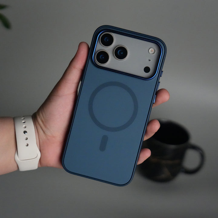 iPhone 17 Pro Matte MagSafe Case | Electroplated Camera Frame | Shockproof Back Cover