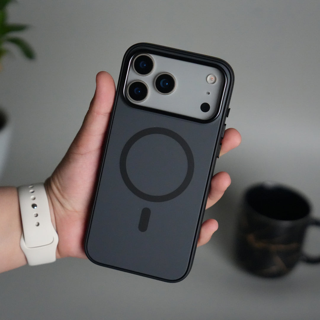 iPhone 17 Pro Matte MagSafe Case | Electroplated Camera Frame | Shockproof Back Cover