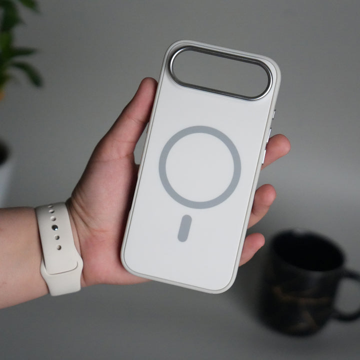 iPhone 17 Air Matte MagSafe Case | Electroplated Camera Frame | Shockproof Back Cover