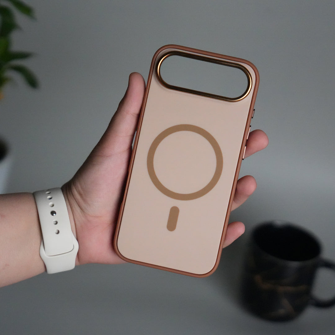 iPhone 17 Air Matte MagSafe Case | Electroplated Camera Frame | Shockproof Back Cover