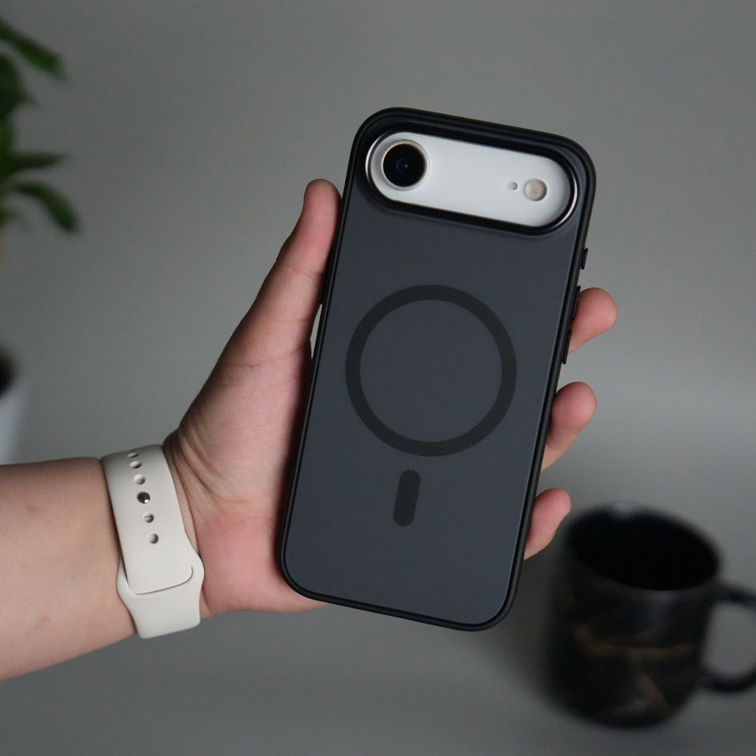 iPhone 17 Air Matte MagSafe Case | Electroplated Camera Frame | Shockproof Back Cover