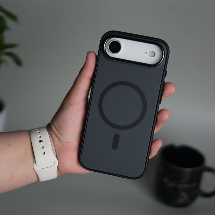 iPhone 17 Air Matte MagSafe Case | Electroplated Camera Frame | Shockproof Back Cover