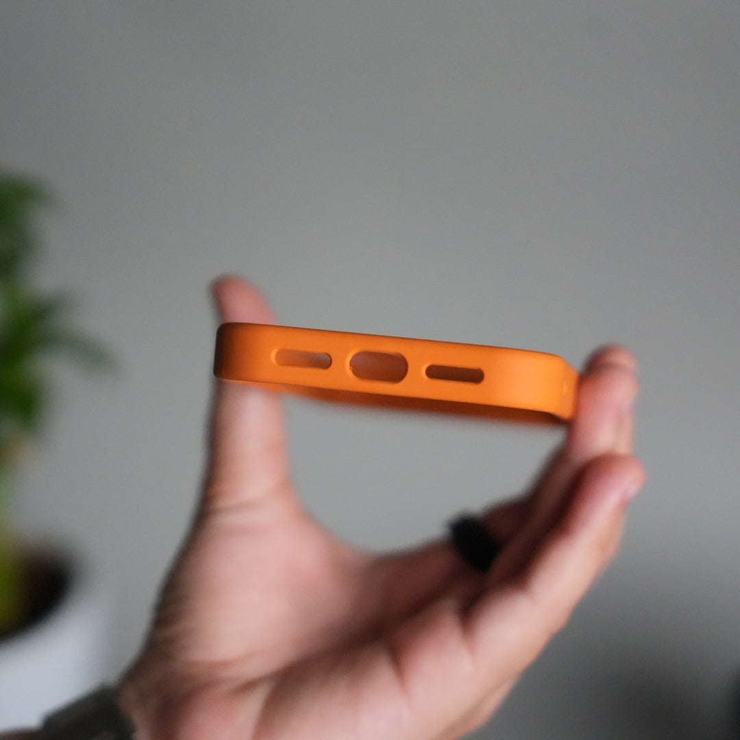 iPhone 17 Pro Clear Magnetic Metal Camera Ring Case | MagSafe Ring | Cosmic Orange