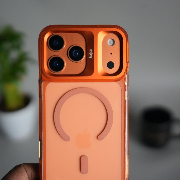 iPhone 17 Pro Clear MagSafe Case | Aluminum Metal Camera Frame | Shockproof Transparent Back Cover