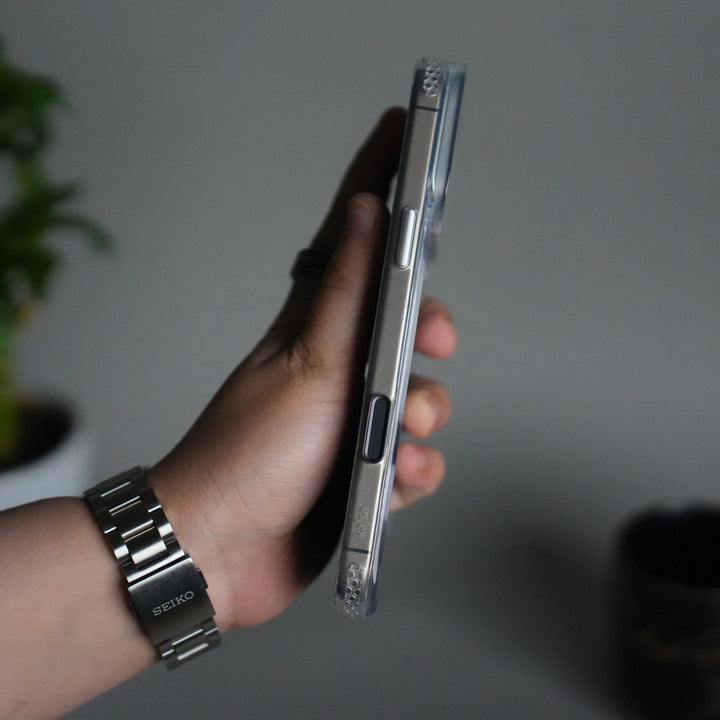 iPhone 17 Pro Clear MagSafe Case | Aluminum Metal Camera Frame | Shockproof Transparent Back Cover