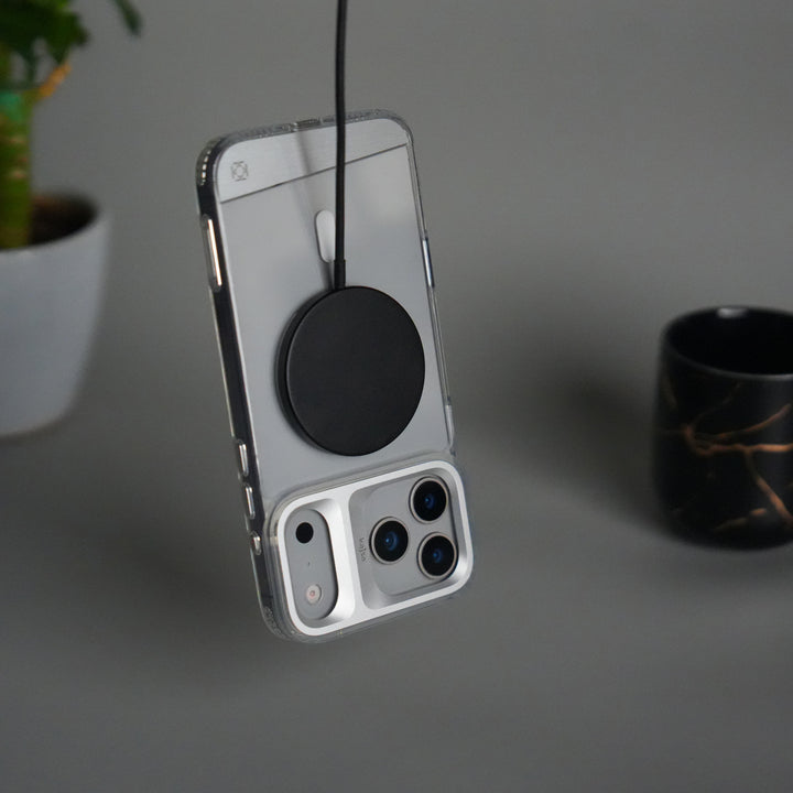 iPhone 17 Pro Clear MagSafe Case | Aluminum Metal Camera Frame | Shockproof Transparent Back Cover