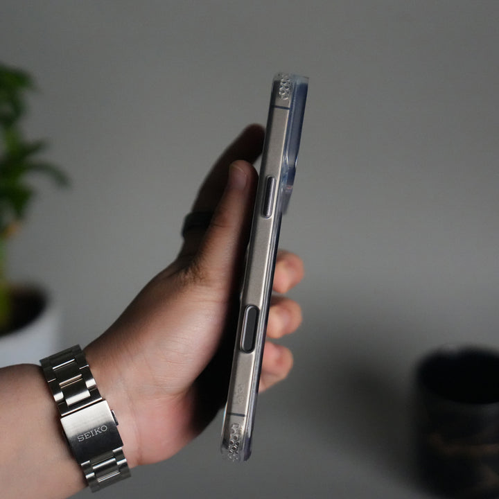 iPhone 17 Pro Clear MagSafe Case | Aluminum Metal Camera Frame | Shockproof Transparent Back Cover