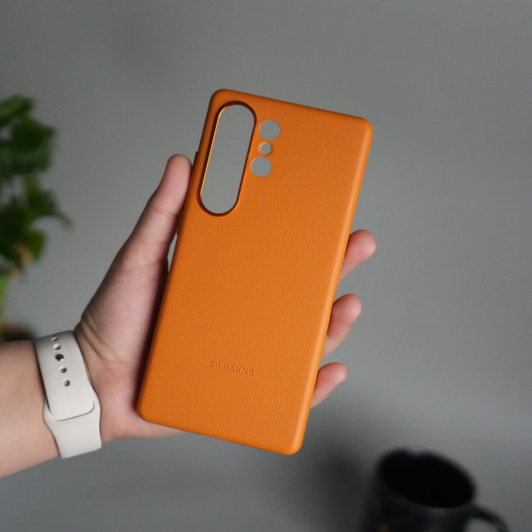 Galaxy S25 Ultra MagSafe PU Leather Back Cover | Premium PU Leather | Slim & Elegant Hard Case