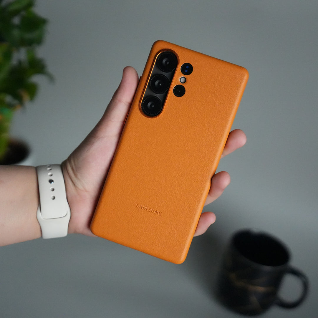 Galaxy S25 Ultra MagSafe PU Leather Back Cover | Premium PU Leather | Slim & Elegant Hard Case