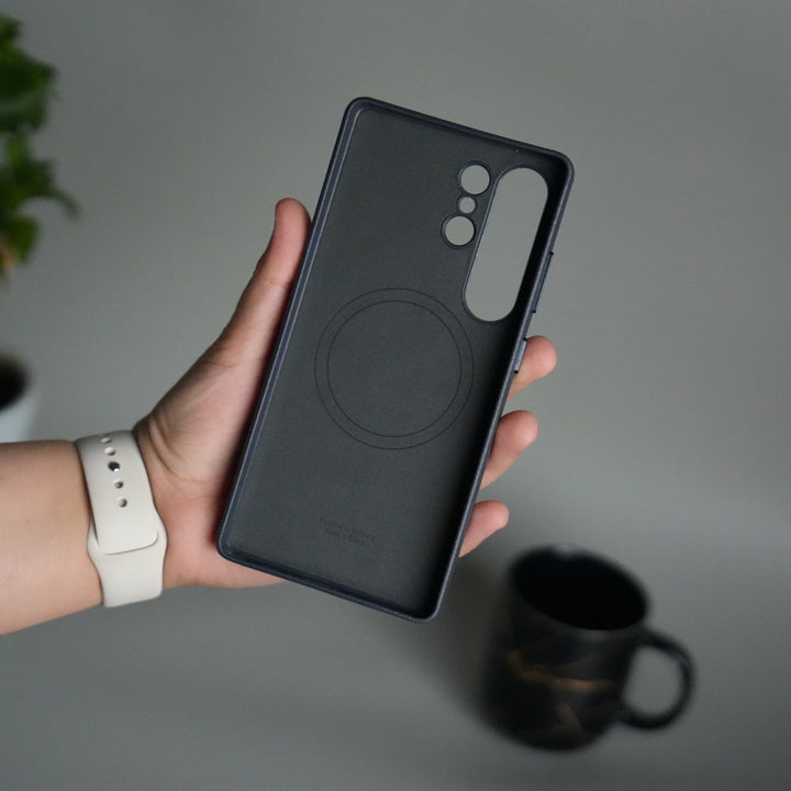 Galaxy S25 Ultra MagSafe PU Leather Back Cover | Premium PU Leather | Slim & Elegant Hard Case