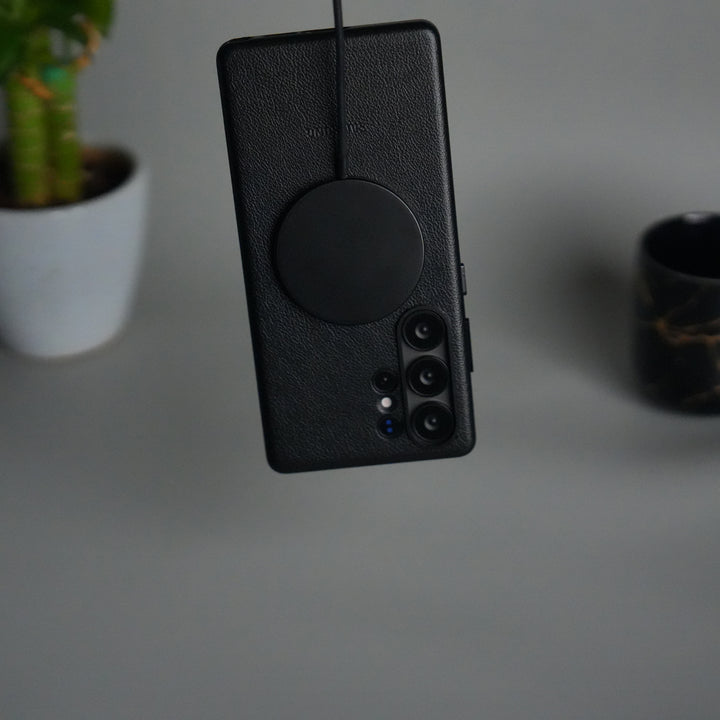 Galaxy S25 Ultra MagSafe PU Leather Back Cover | Premium PU Leather | Slim & Elegant Hard Case