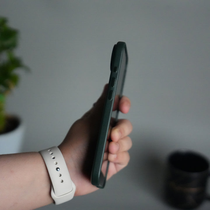 iPhone 17 Air MagSafe PU Leather Back Cover | Premium PU Leather | Slim & Elegant Hard Case