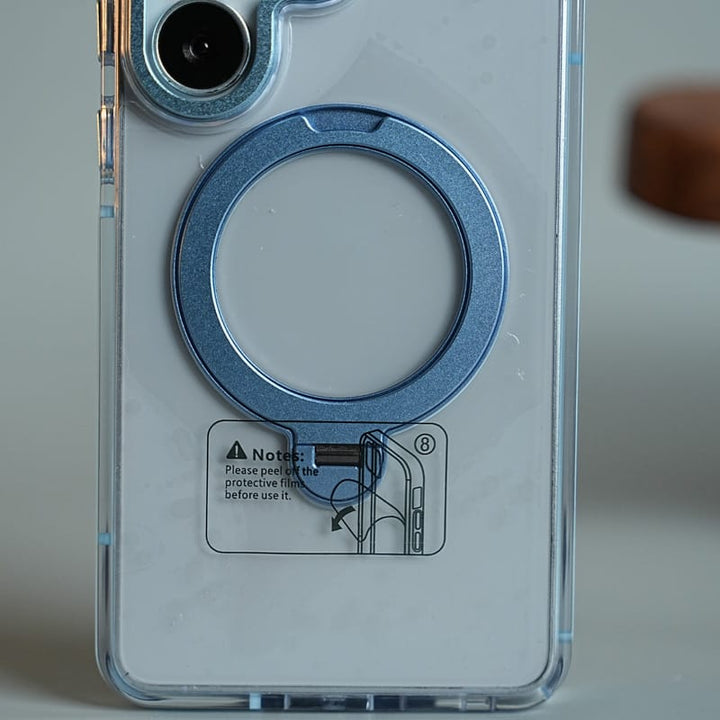 FRATO Samsung S26 Ultra Clear Case for Samsung Galaxy S26 Ultra | Metal Camera Frame &amp; 360° Rotating Stand Protective Cover