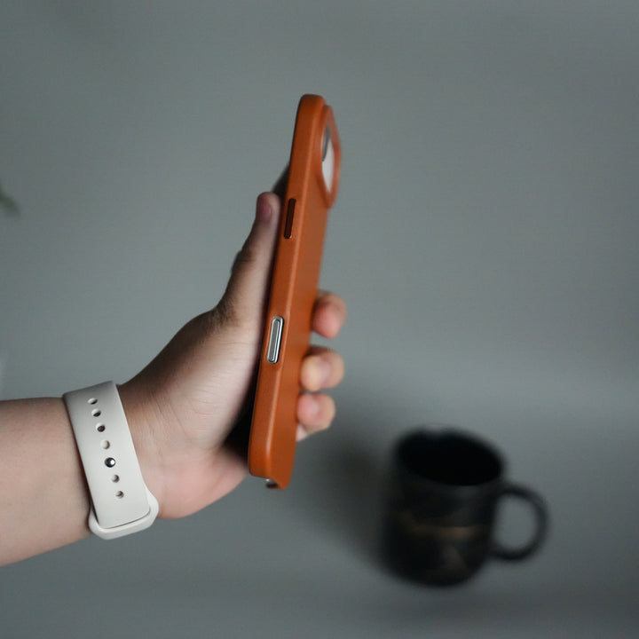 iPhone 17 Air MagSafe PU Leather Back Cover | Premium PU Leather | Slim & Elegant Hard Case