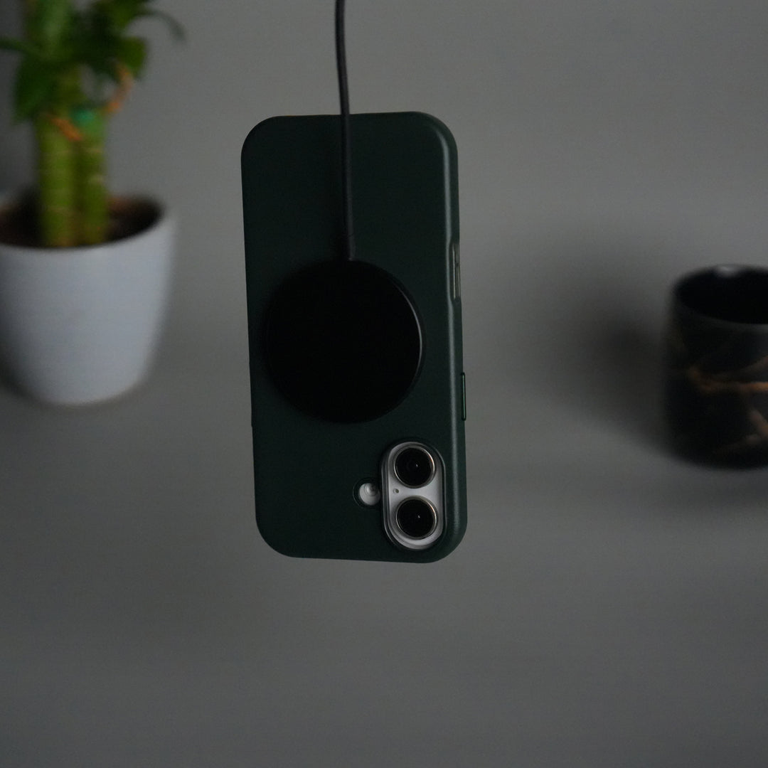 iPhone 17 MagSafe PU Leather Back Cover | Premium PU Leather | Slim & Elegant Hard Case