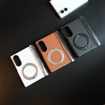 Premium Leather Back Case for Samsung Galaxy Z Fold 8 | Full Hinge Protection & Rotating Metal Stand