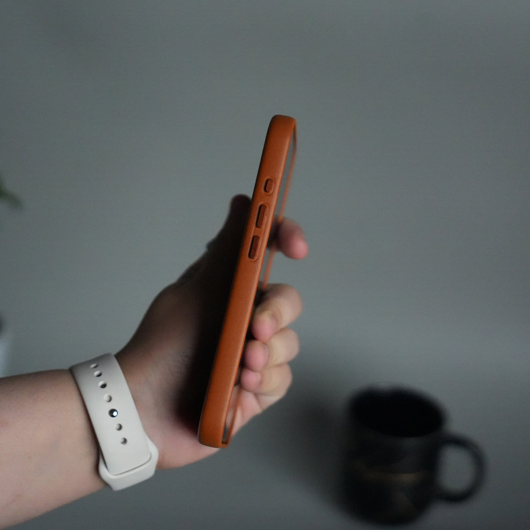 iPhone 17 MagSafe PU Leather Back Cover | Premium PU Leather | Slim & Elegant Hard Case