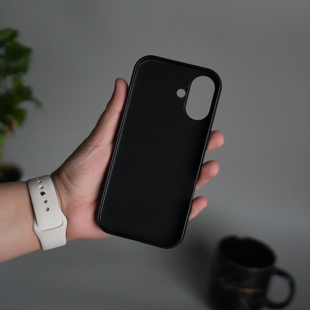 iPhone 17 MagSafe PU Leather Back Cover | Premium PU Leather | Slim & Elegant Hard Case