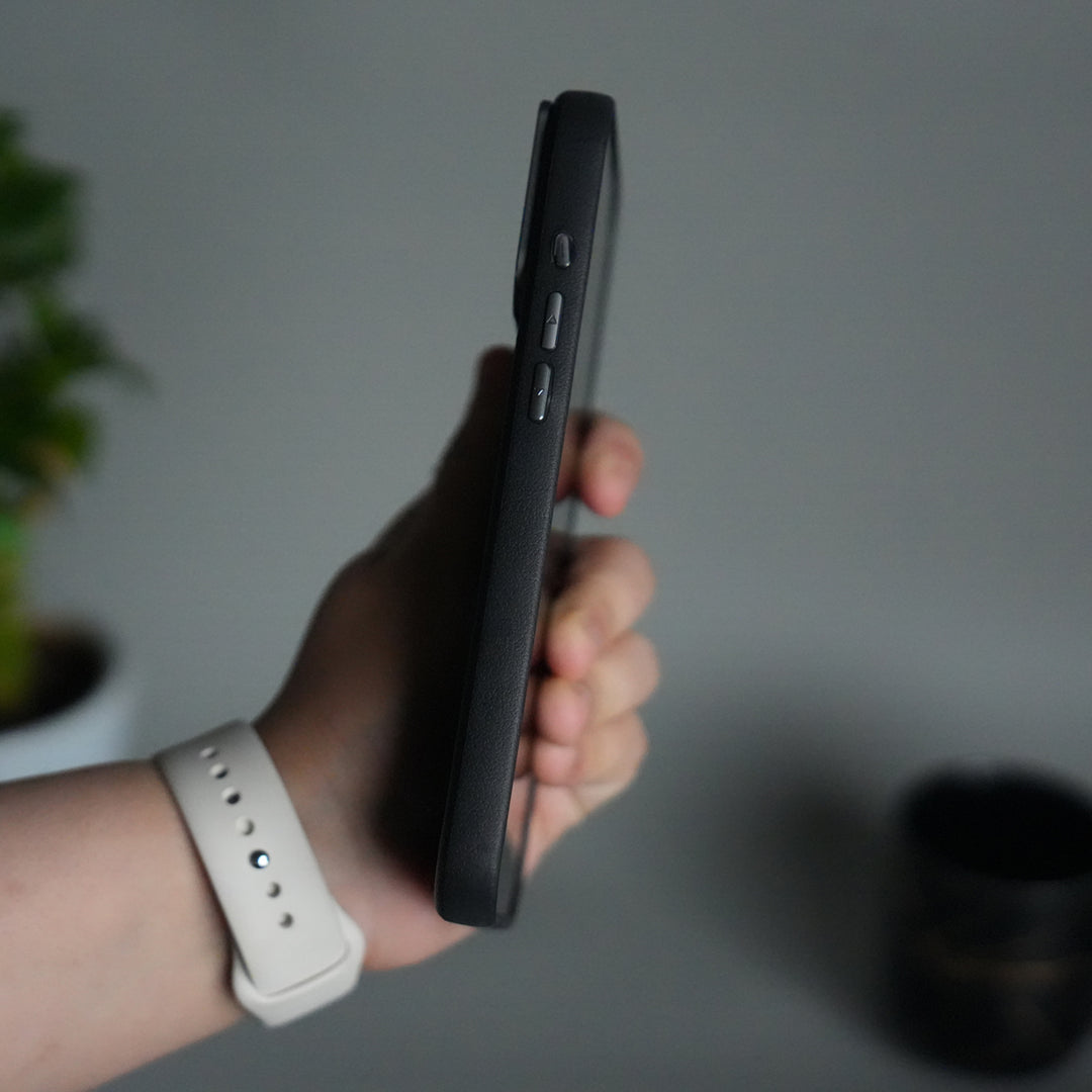 iPhone 17 Pro Max Leather Texture MagSafe PVC NUIU Case With Metal Camera Bump