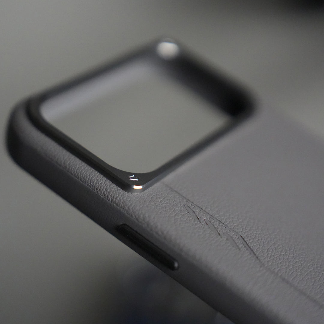 iPhone 17 Pro Max Leather Texture MagSafe PVC NUIU Case With Metal Camera Bump