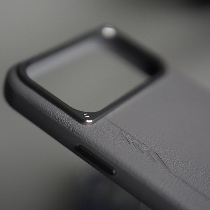 iPhone 17 Pro Max Leather Texture MagSafe PVC NUIU Case With Metal Camera Bump