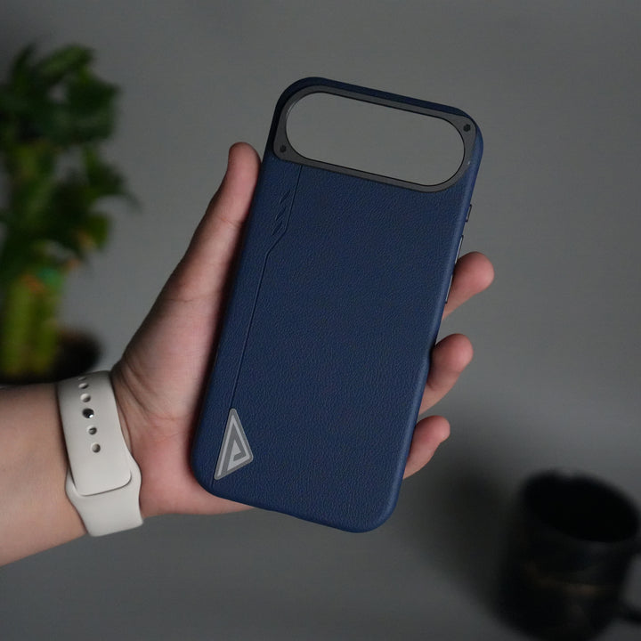 iPhone 17 Air Leather Texture MagSafe PVC NUIU Case With Metal Camera Bump