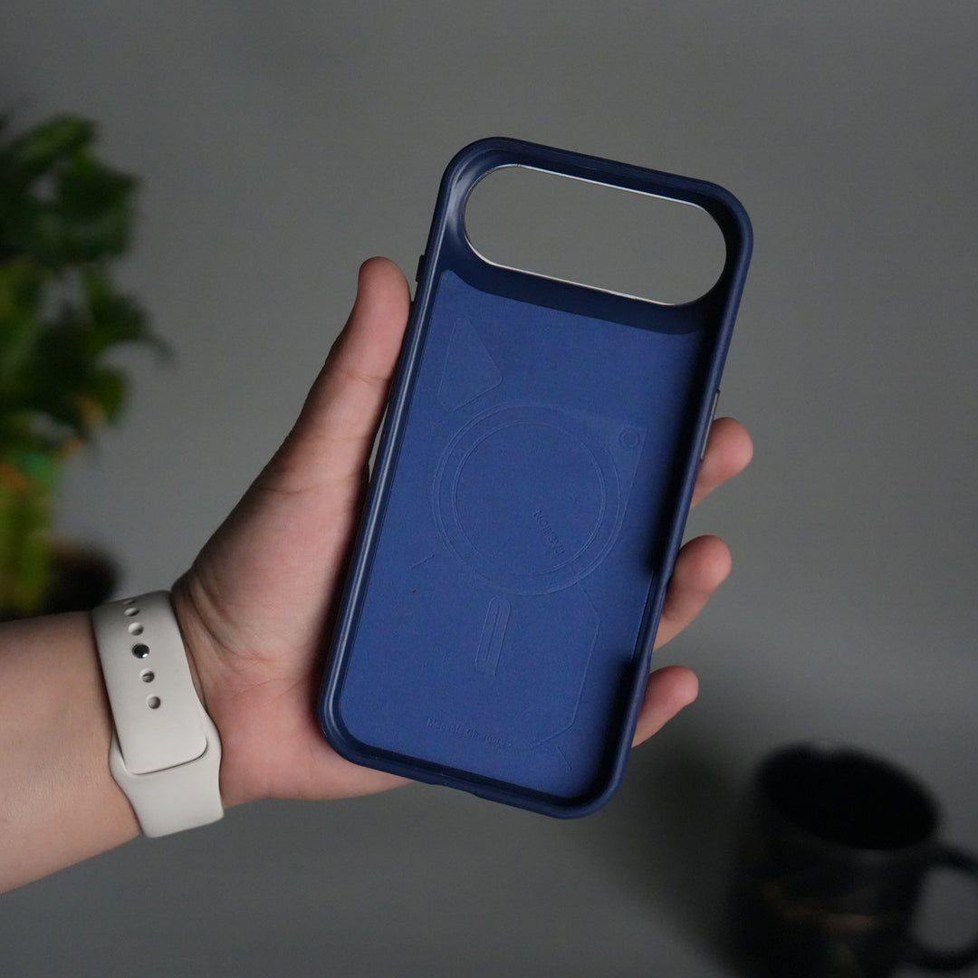 iPhone 17 Air Leather Texture MagSafe PVC NUIU Case With Metal Camera Bump