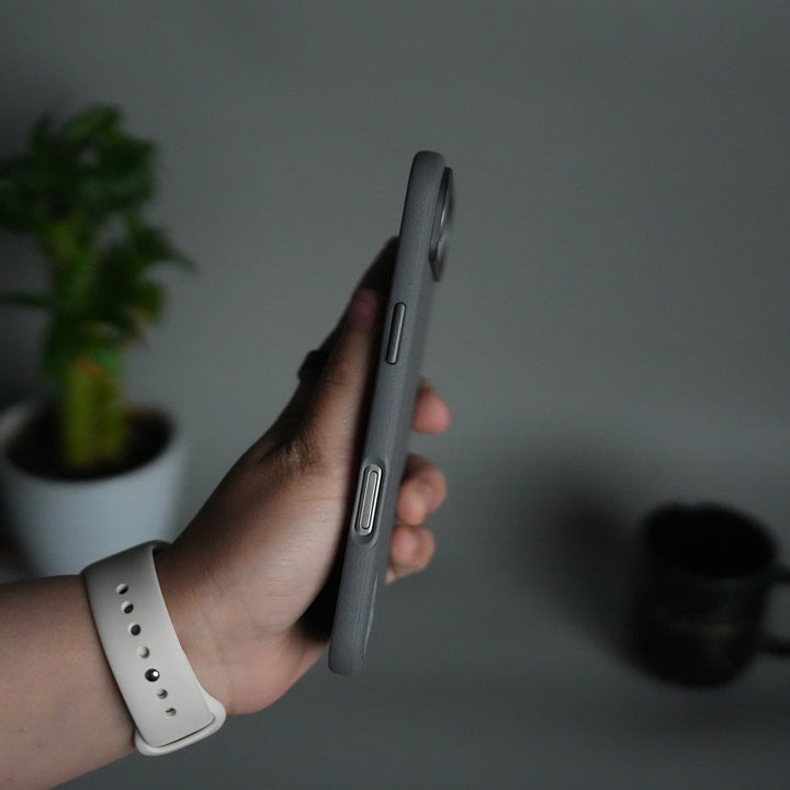 iPhone 17 Air Leather Texture MagSafe PVC NUIU Case With Metal Camera Bump