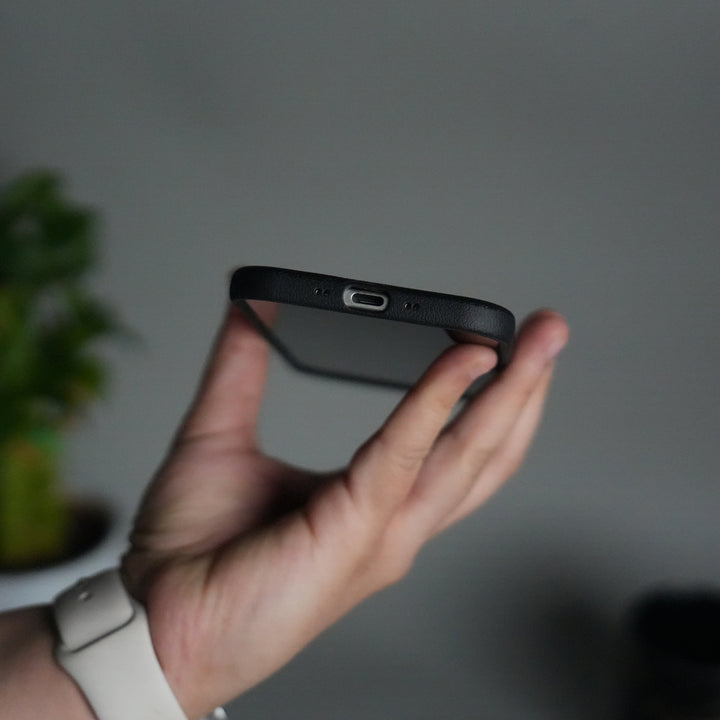 iPhone 17 Air Leather Texture MagSafe PVC NUIU Case With Metal Camera Bump