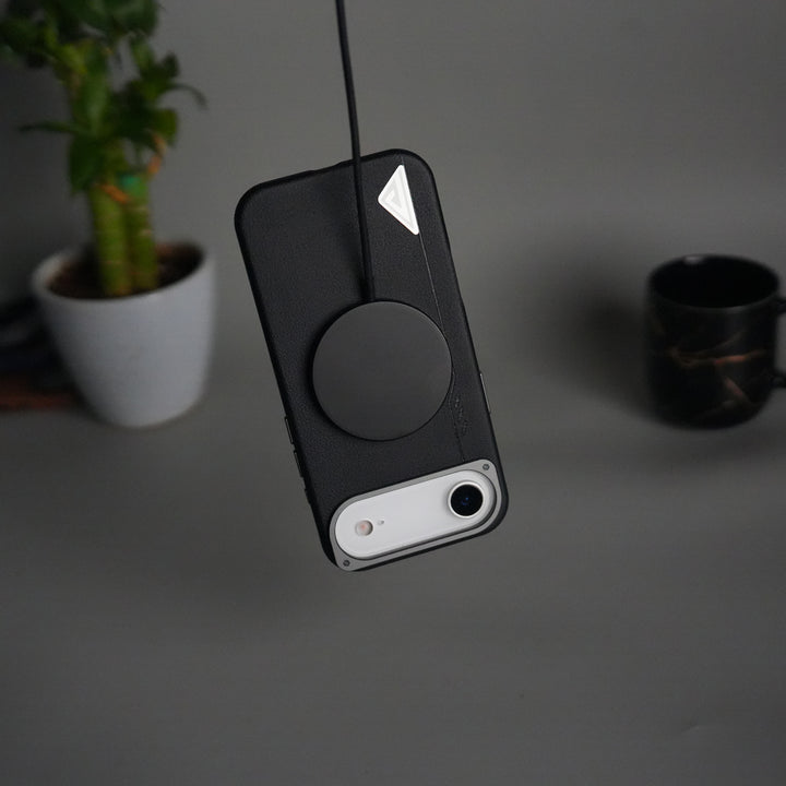 iPhone 17 Air Leather Texture MagSafe PVC NUIU Case With Metal Camera Bump