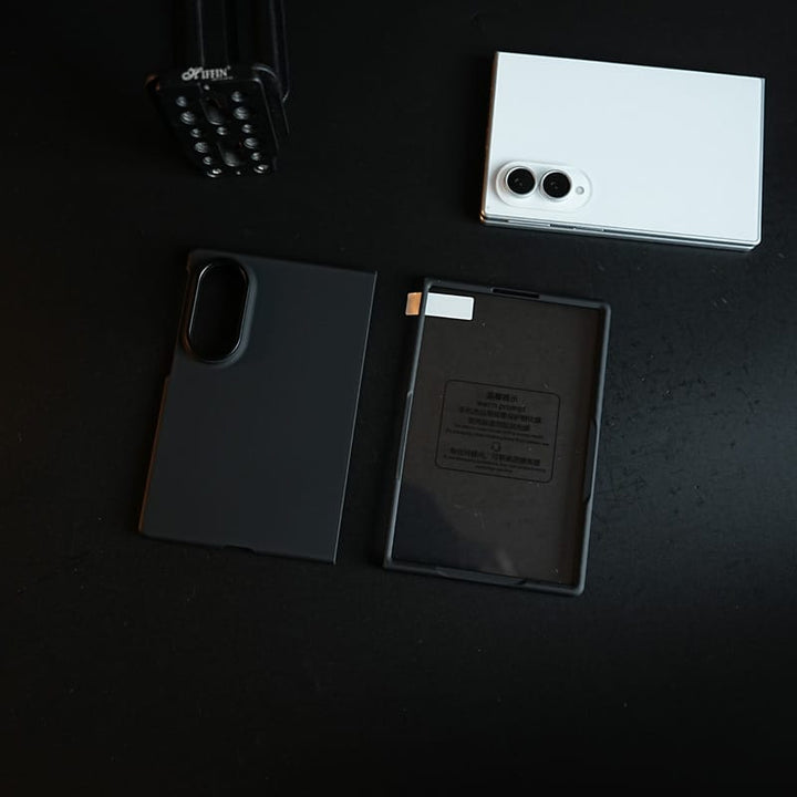 FRATO Z Fold 8 Series Matte Black Case with Front Glass for Samsung Galaxy Z Fold 8 | Slim Full-Body Protective Cover