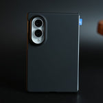 Matte Black Case with Front Glass for Samsung Galaxy Z Fold 8 | Slim Full-Body Protective Cover