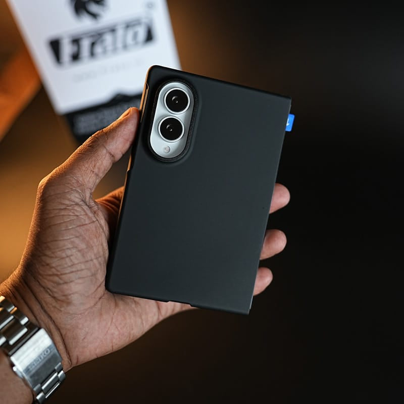 FRATO Z Fold 8 Series Matte Black Case with Front Glass for Samsung Galaxy Z Fold 8 | Slim Full-Body Protective Cover