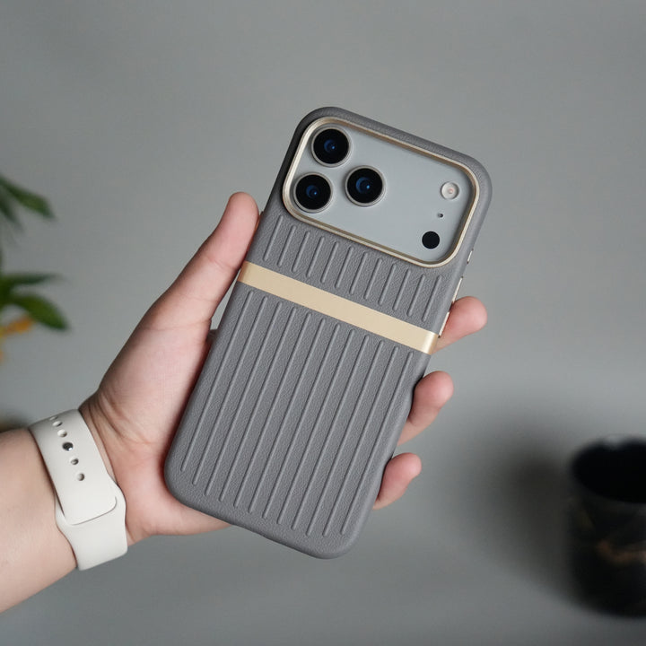 iPhone 17 Pro Max MagSafe Case | Premium Suitcase Textured Grip Cover with Metal Camera Bumper