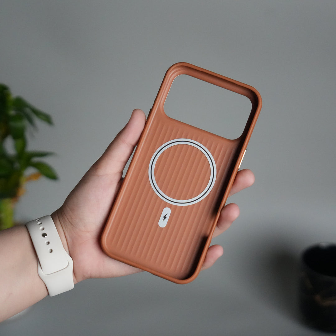 iPhone 17 Pro Max MagSafe Case | Premium Suitcase Textured Grip Cover with Metal Camera Bumper