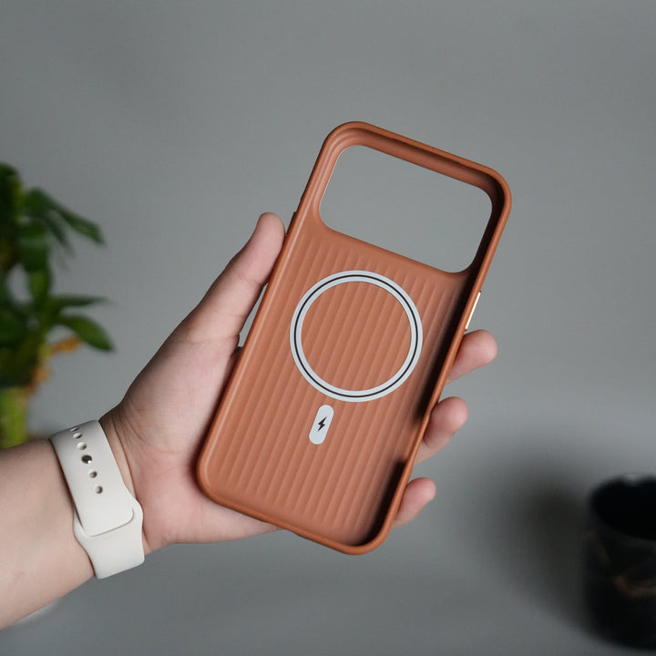 iPhone 17 Pro Max MagSafe Case | Premium Suitcase Textured Grip Cover with Metal Camera Bumper