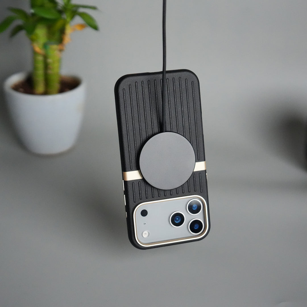 iPhone 17 Pro Max MagSafe Case | Premium Suitcase Textured Grip Cover with Metal Camera Bumper